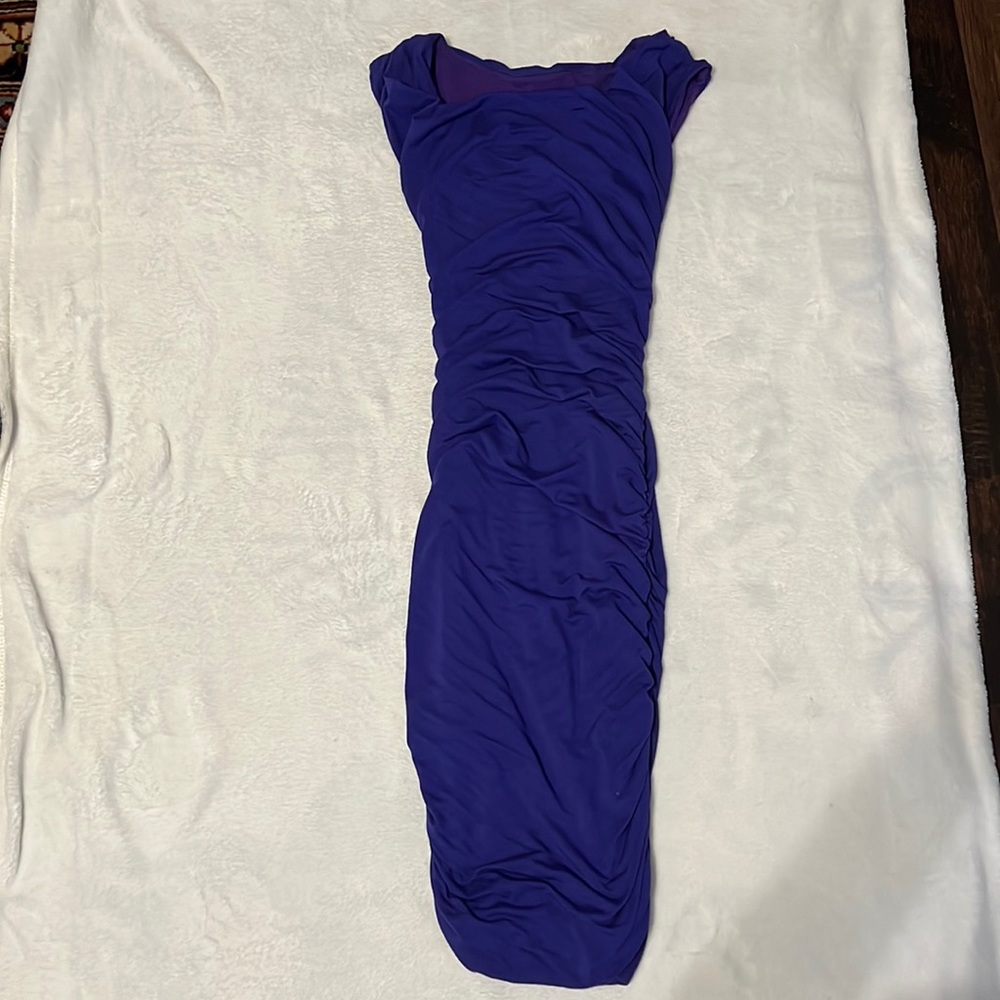 Fitted purple dress